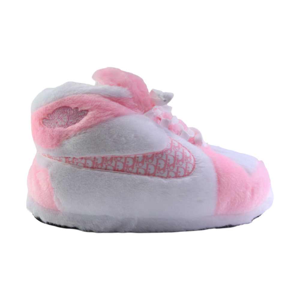 AJ 1 Monogram Roze Retro Hi Top Trainer Sneaker Sloffen
