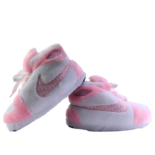 AJ 1 Monogram Roze Retro Hi Top Trainer Sneaker Sloffen